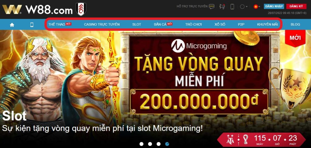Bảng điều khiển đã mở cổng