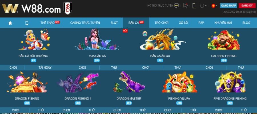 Bảng điều khiển W88