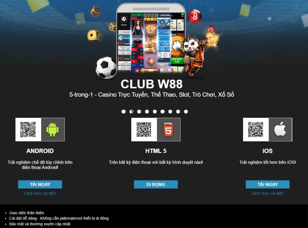 Club W88 Apk là một điểm thu hút