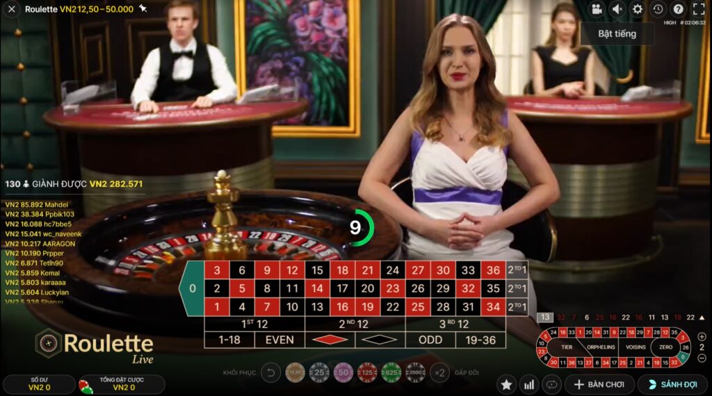 Trò chơi Roulette Trực tuyến trực tuyến W88