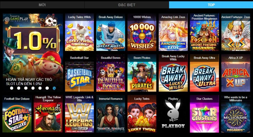 Trò chơi xèng phổ biến từ Microgaming