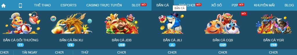 các trò bắn cá tại w88