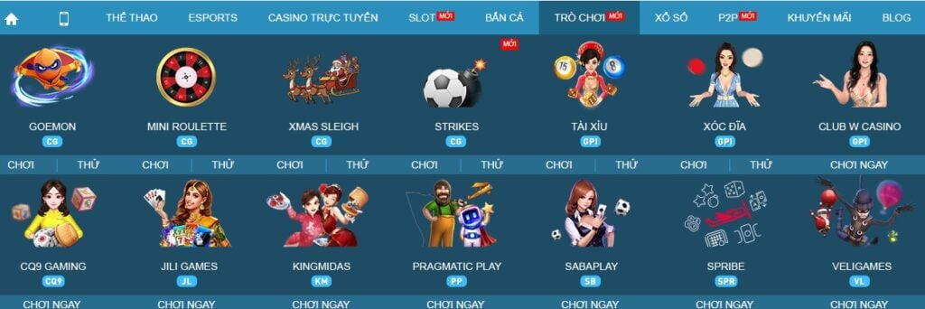 trò chơi tại w88