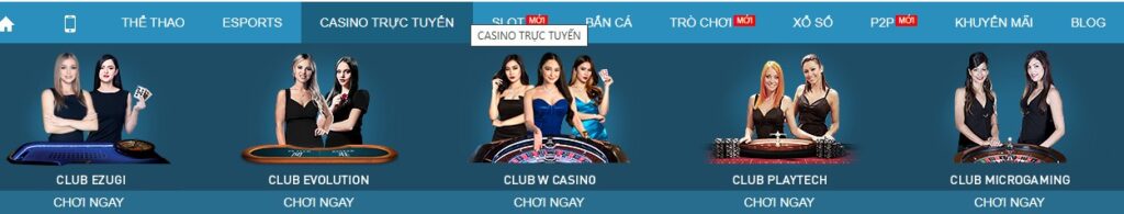 CÁC SẢNH CASINO W88