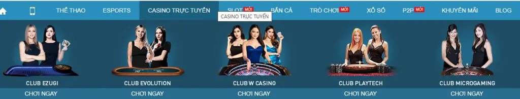 CÁC SẢNH CASINO W88